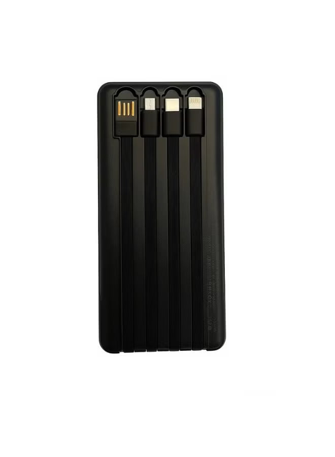 CALUS P-107 MAX Power Bank: 10500mAh Portable Charger with Lightning, Micro, Type-C, USB