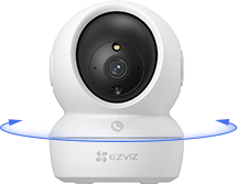 EZVIZ H6c Pro 2K Pan & Tilt Smart Home Camera (360° Panoramic View, 4MP Resolution, Smart Human Detection, Auto-Tracking, One-Touch Call Button, Color Night Vision, CS-H6c-R105-1J4WF)