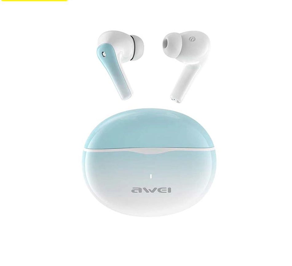 Earbuds Awei T62 4 Mic ENC Bluetooth 5.3 Earbuds TWS Wireless Blue