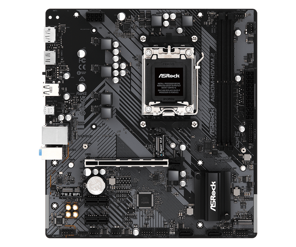 ASRock A620M-HDV/M.2 AMD A620 AM5 DDR5 Micro ATX Motherboard