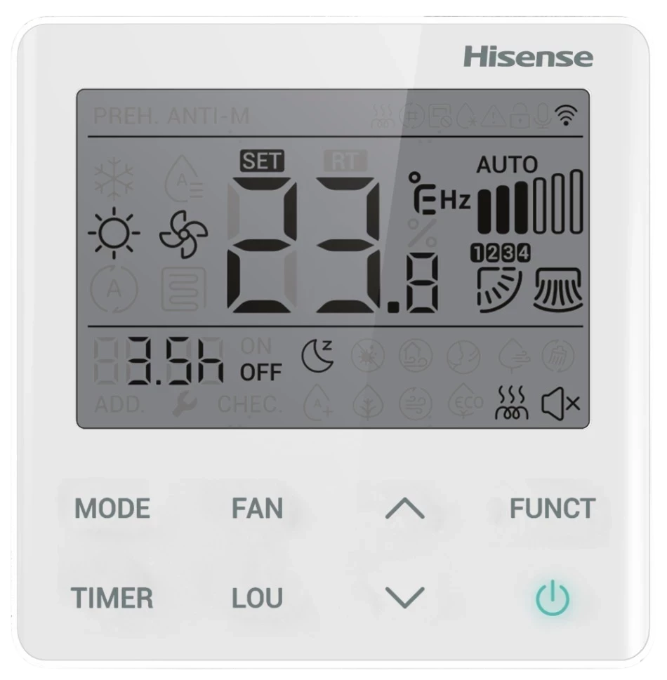 Hisense 24,000 BTU Light Commercial Multi-Split Cassette Indoor Inverter Air Conditioner (Outdoor Unit: AMW + Panel: PE-QFA/CD) - ACT-24UR4RJC8
