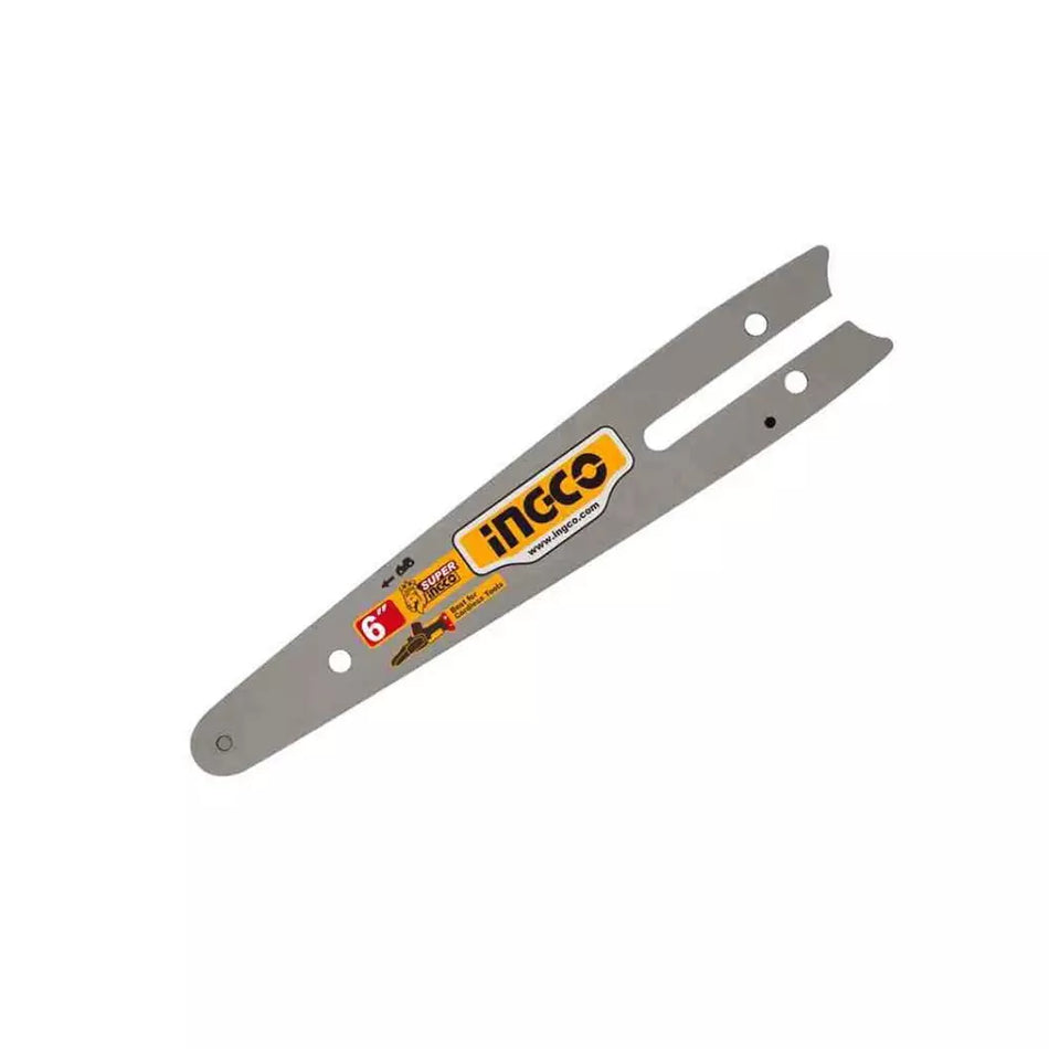 Ingco 6-Inch (15cm) Professional Mini Pruning Chainsaw Guide Bar – Premium Low-Kickback Solid Steel Track with 0.043-Inch Gauge for 20V Cordless Saws (AGSB50618)