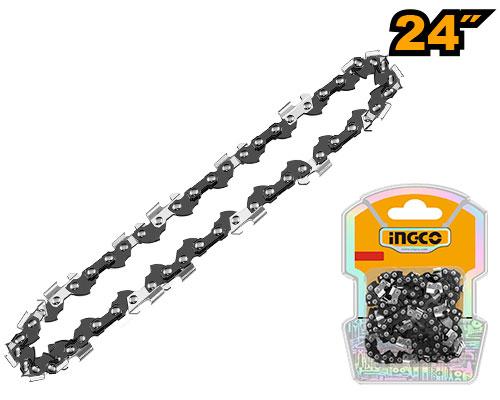 Ingco 24-Inch Professional Chainsaw Cutting Chain - 3/8 Inch Pitch & 0.063 Inch Gauge Replacement Chain with 84 Drive Links for Gasoline Chainsaws