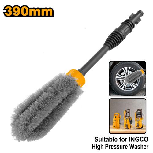Ingco 390mm Professional High-Pressure Washer Wheel Brush Attachment - Scratch-Free Rim & Wheel Rim Cleaning Wand for HPWR and UHPWR Washers (AMWB1781)