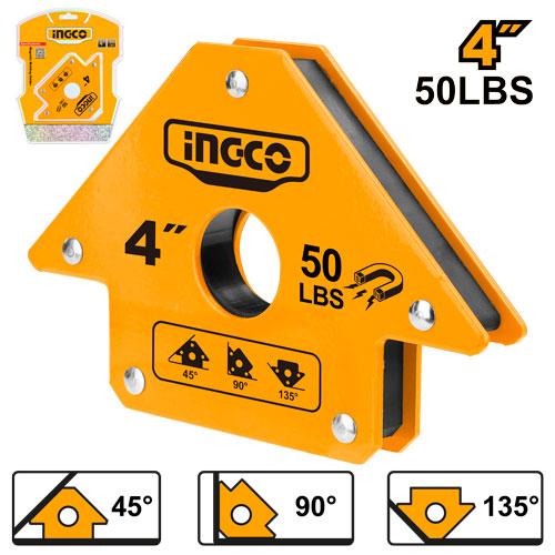 Ingco 4" Magnetic Welding Holder | 50 lbs Capacity Multi-Angle Magnetic Arrow Clamp (AMWH50041)