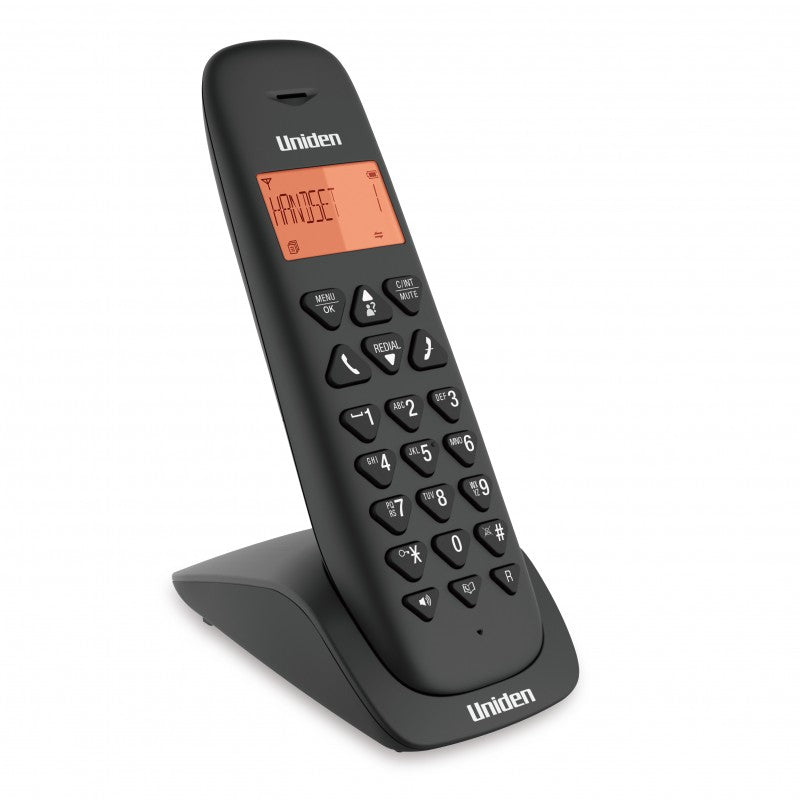 Uniden AT3102 Cordless Phone with backlighted LCD and Speakerphone DECT | Black