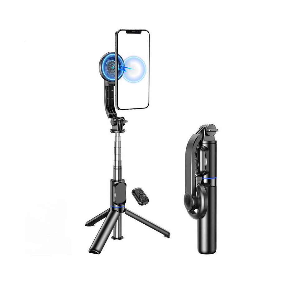 Awei X51 Magnetic Selfie Stick Tripod - Wireless Bluetooth Remote & 360° Rotation (Black)