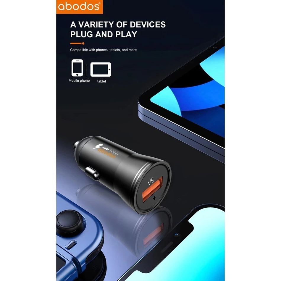 Abodos AS-GS18 Car Charger Set 5A Fast Charging