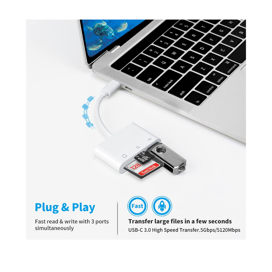 Airsky Type-C SD and MicroSD Card Reader ( SDXC)