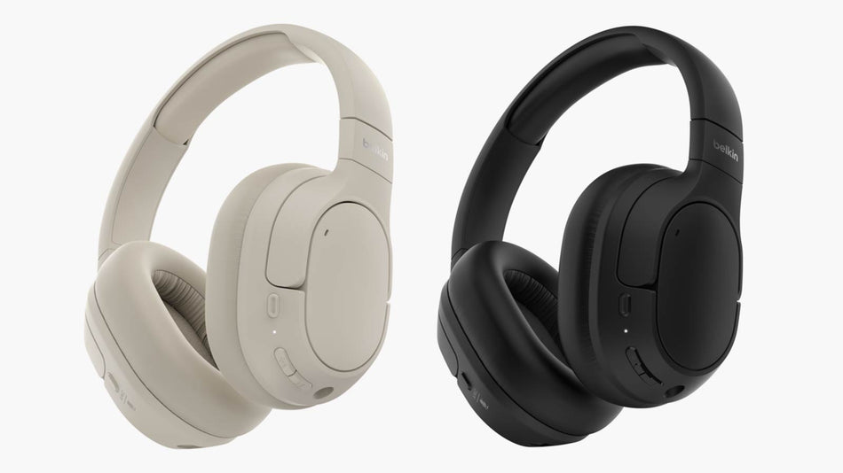 Belkin SoundForm Isolate Active Noise-Cancelling Wireless Headphones, over ear headphones with mic, Bluetooth headphones