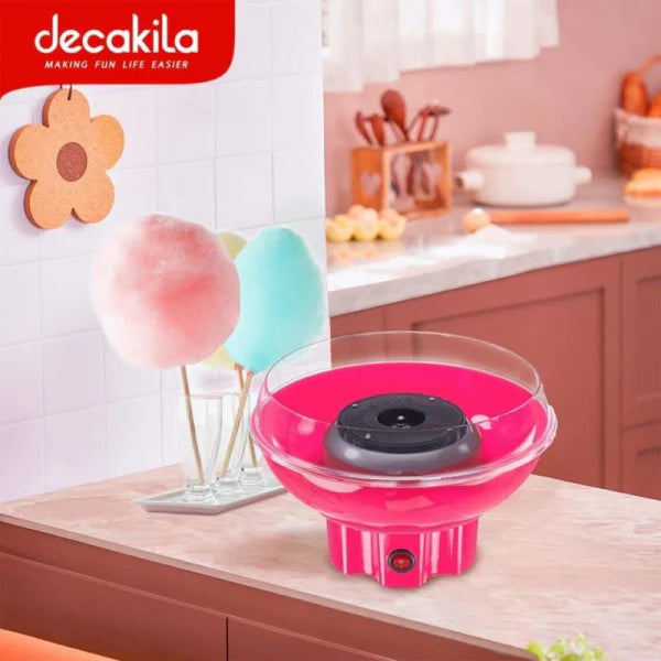 Decakila 500W Electric Cotton Candy Maker | Vintage Countertop Marshmallow & Hard Candy Machine (KETT018R)