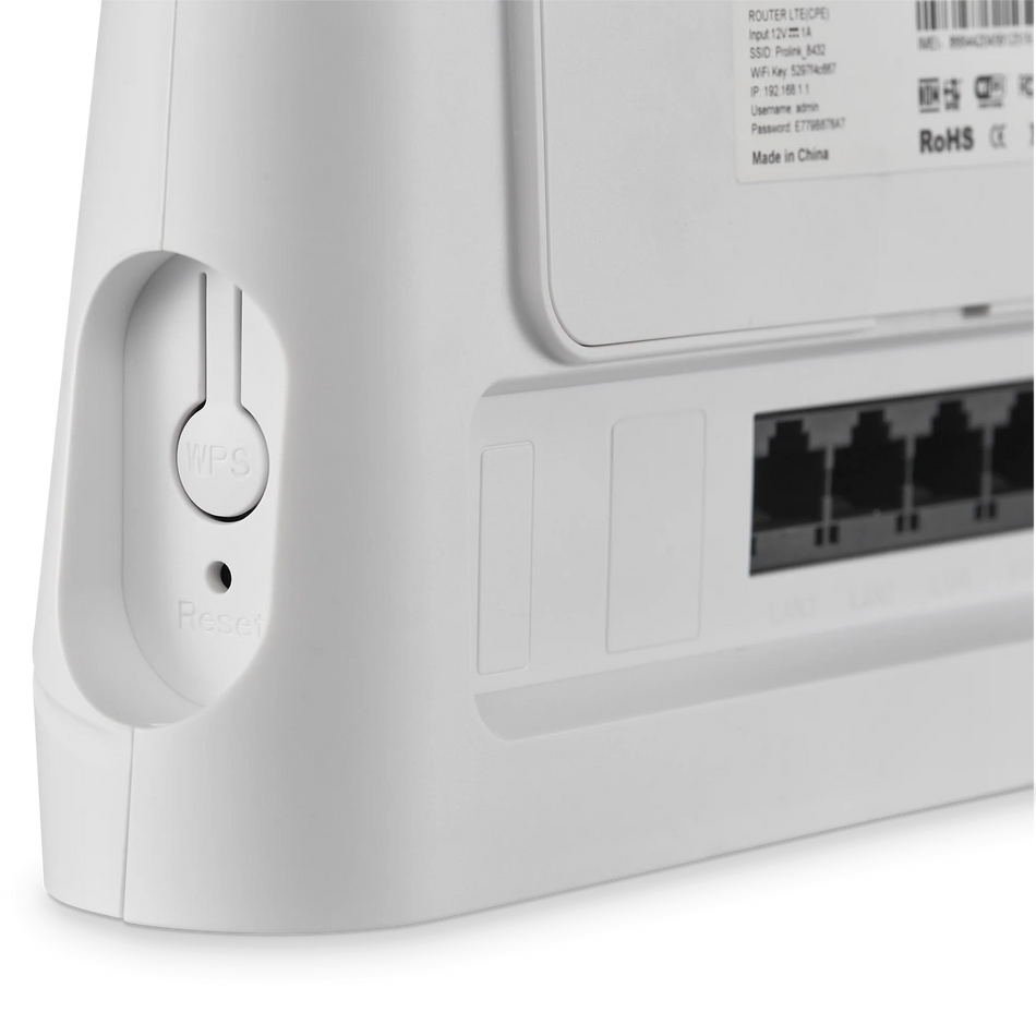 Prolink DL-7306 4G with 4 LAN port and built-in battery 4000mAH LTE Router