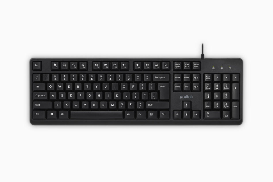 Prolink GK-1006M Wired High-Keys Multimedia Keyboard 12 shortcuts