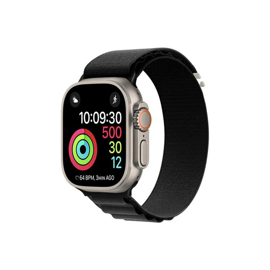 Green Lion Alpine Loop Nylon Strap 42/44/45/49MM Black/White,