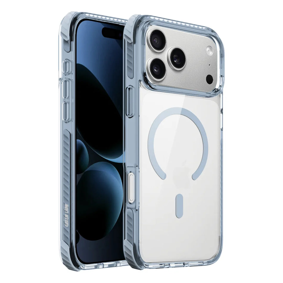 Green Lion Athens MagSafe Case for iPhone 17 / 18 Pro & Pro Max - (Blue / Black / Grey)