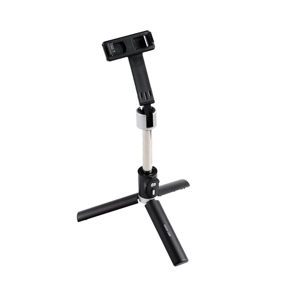 Green Lion Click Stick 2 Selfie Stick -Expandable  & Quadruped Tripod with Bluetooth Remote - Matte Black