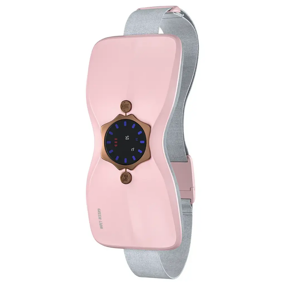 Green Lion Flora Heat Portable Menstrual Heating Pad & Cordless Massager (Pink) | GNFLRHTPDPK - with Intelligent Digital Display, Pads for Cramps, Massager, Skin Friendly, Adjust Belt, Heating Pad, Instant Menstrual Comfort, Gift for Women and Girls