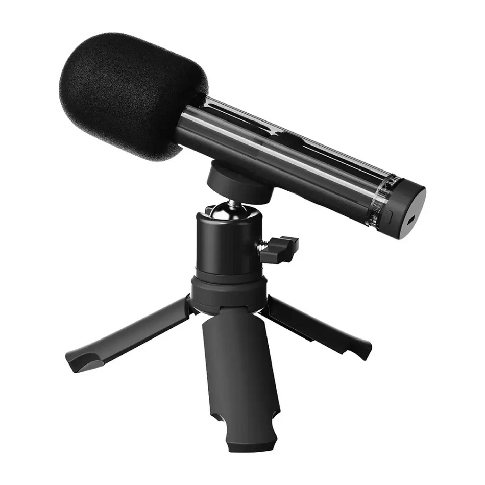 Green Lion GM-94X Wireless Microphone with AI Noise Cancellation 2.4GHz USB-C 360 Degree Omnidirectional Audio Pickup and Charging Case Black (GM-94X)