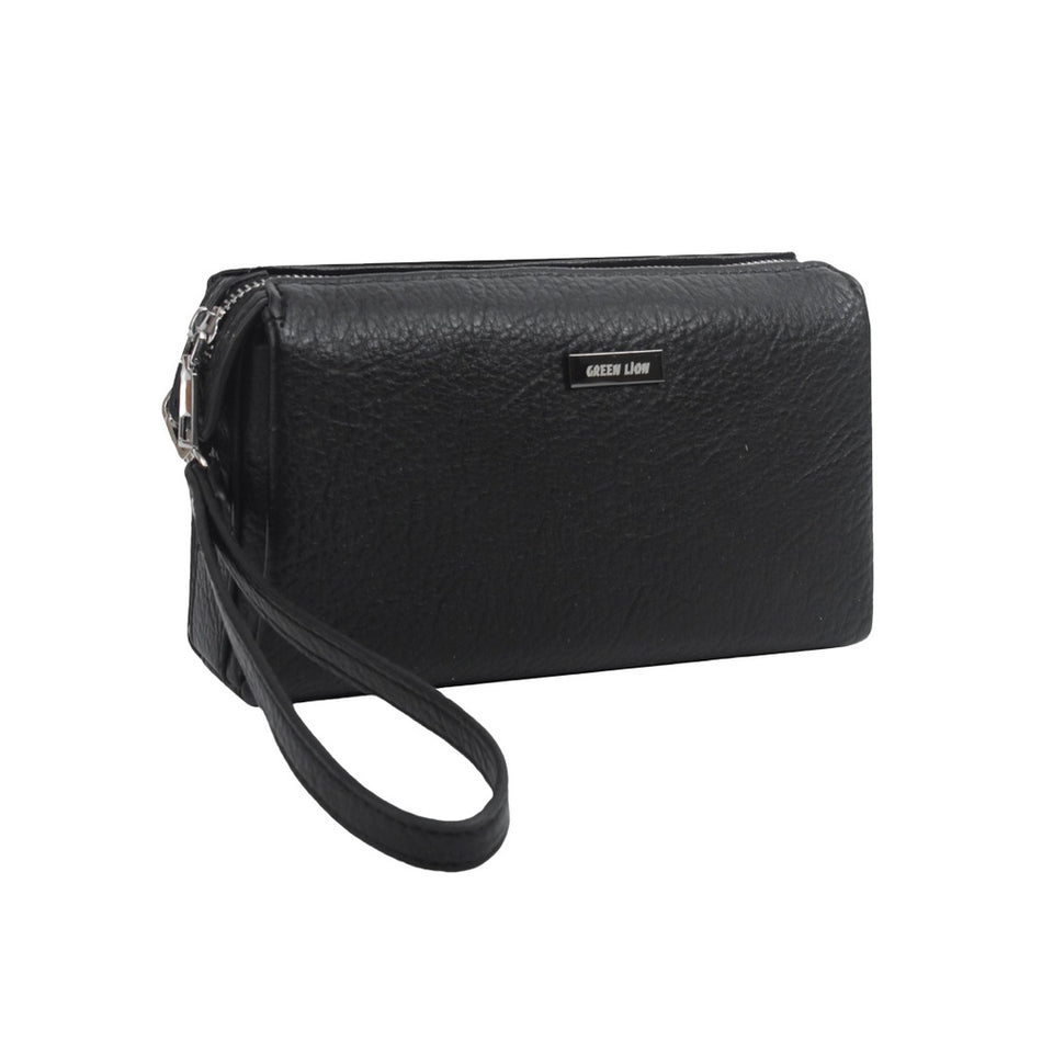 Green Lion Marly Clutch Bag - Black/Brown