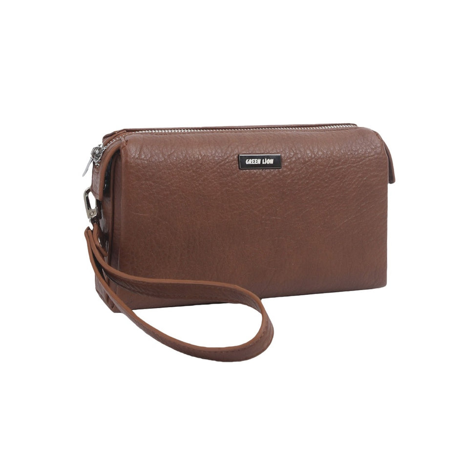 Green Lion Marly Clutch Bag - Black/Brown