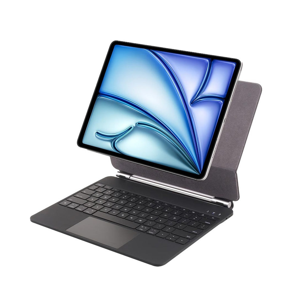Green Lion Magic Keyboard Case for iPad Air 11-Inch | Premium Magnetic Floating Cantilever Folio Stand with Backlit Wireless Bluetooth Keyboard and Smart Trackpad - Black (GNMGKYAIR11BK)