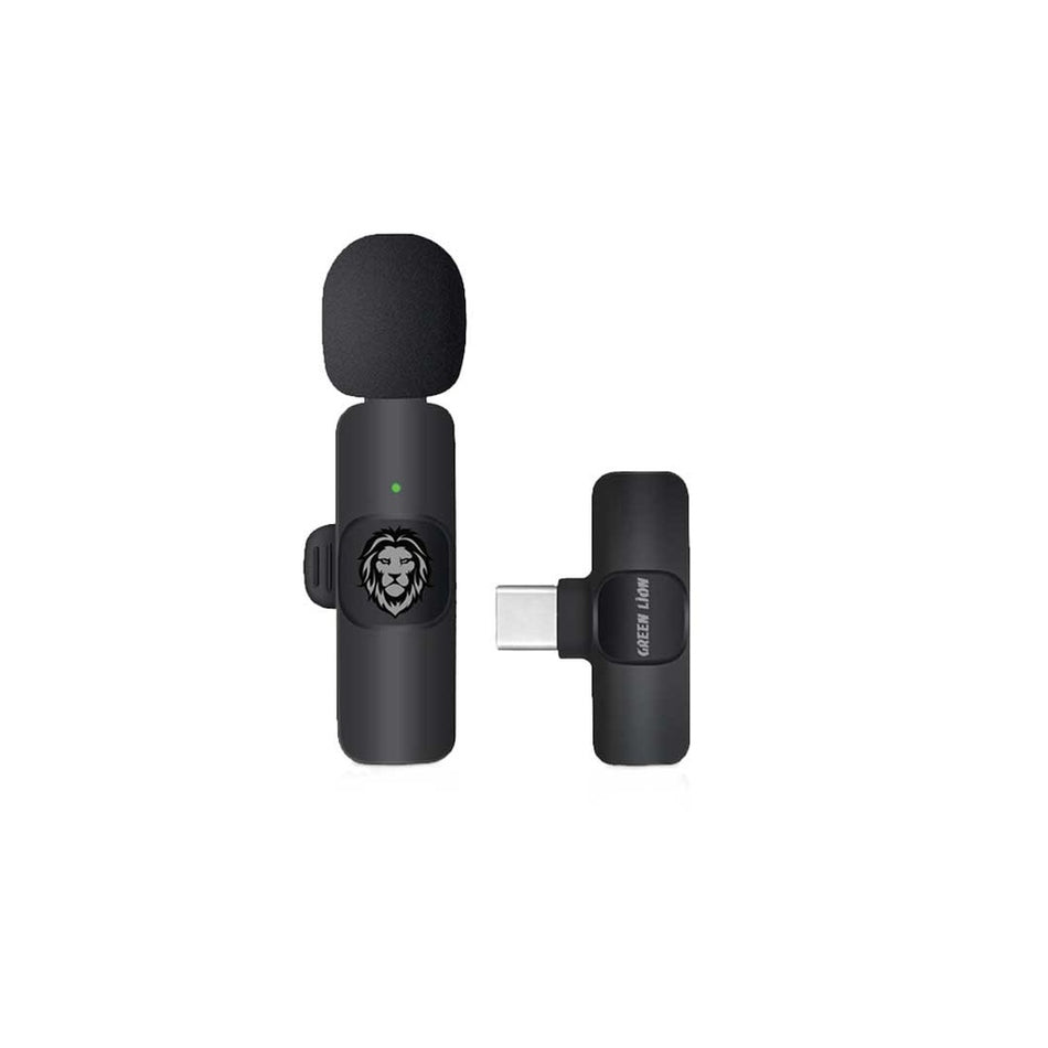 Green Lion Solo Wireless Microphone System (Intelligent Noise Reduction, Plug-and-Play, Omnidirectional, Black)