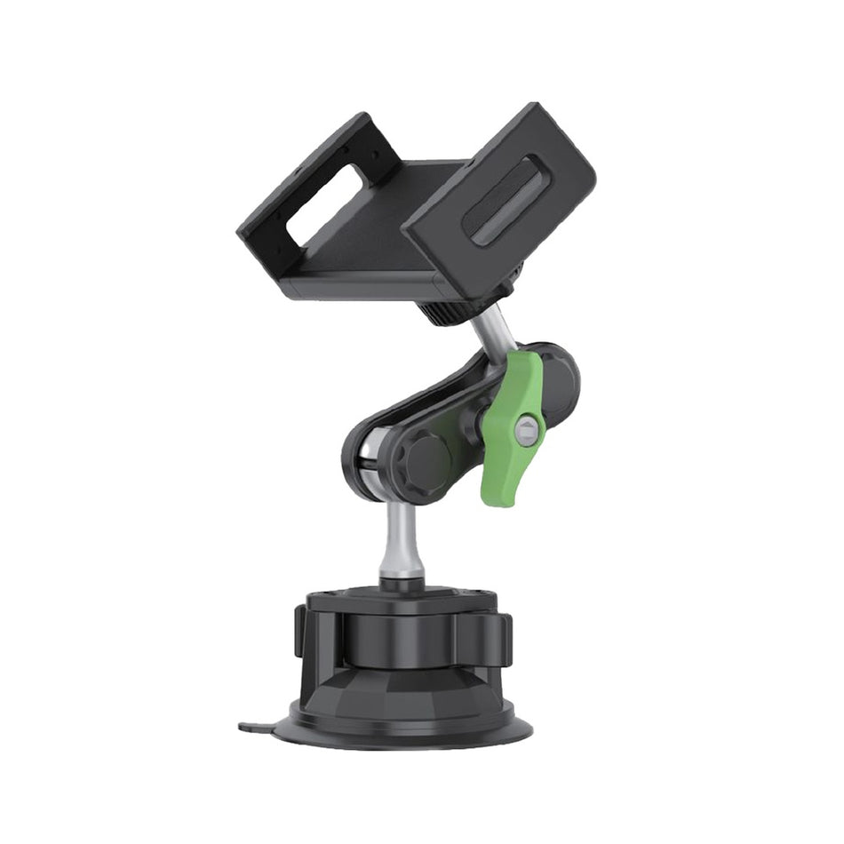 Green Lion Ultimate Tablet Holder With Suction Cup Mount | Heavy-Duty Car Dashboard & Windshield Mount for Tablets and Large Smartphones with Adjustable Long Arm - Black (GNULSCUTABHDBK)