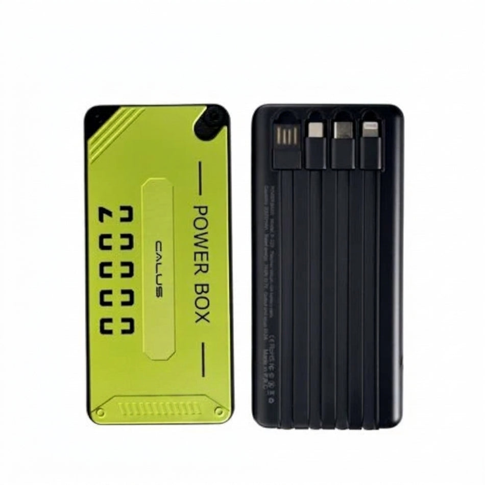 CALUS P225 FIREFLY - 20000mAh 20000 mAh power bank, pocket LED digital display, built-in 4 charging cable