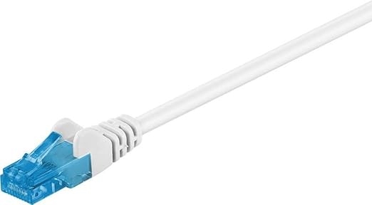 Goobay 59835 RJ45 Patch Cable 50M CAT 6A U/UTP / 500 MHz Network Cable/Copper Internet Cable Halogen-Free / White