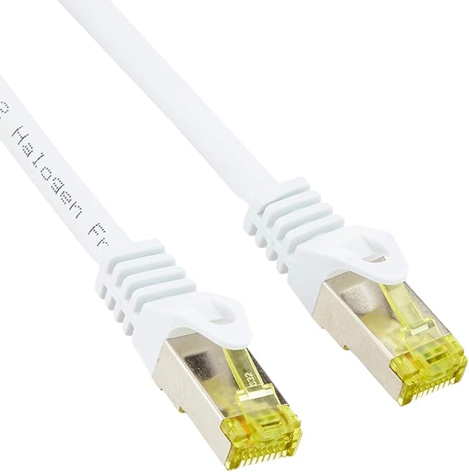 Goobay 91090 Cat7 0.5M RJ45 Cat 6A S/FTP (Pimf), 500MHz, White