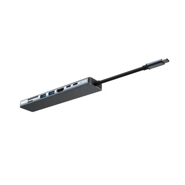 Green Lion 12-in-1 4K HDMI Ethernet USB-C Hub - Gray