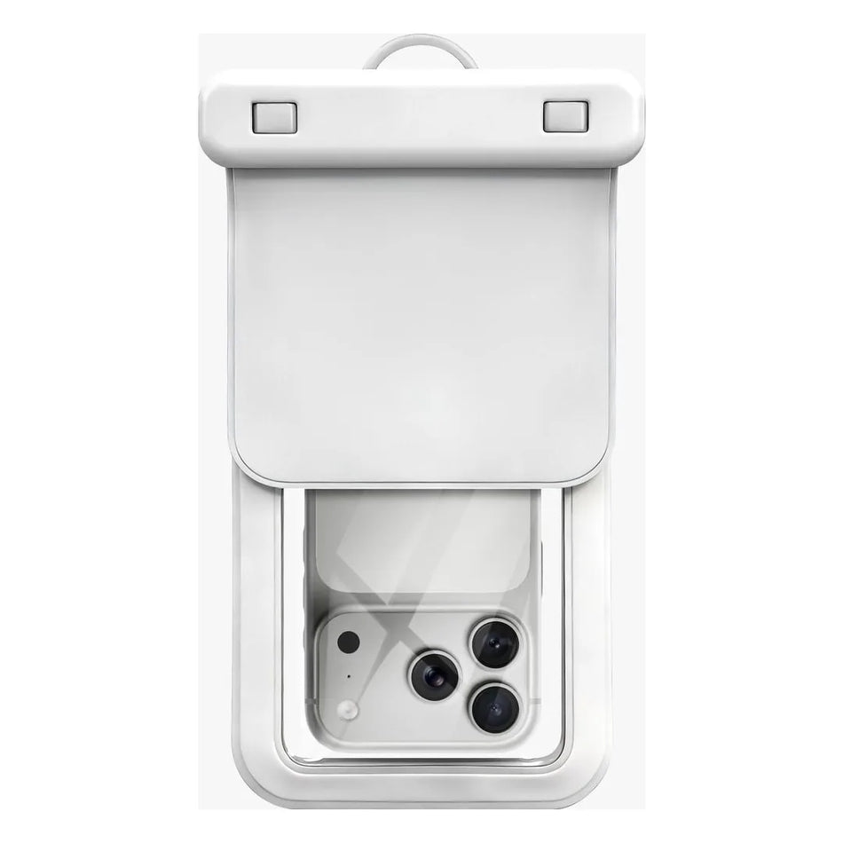 Green Lion Aqua Duo Pouch - Dual Compartment Tech Organizer (White)