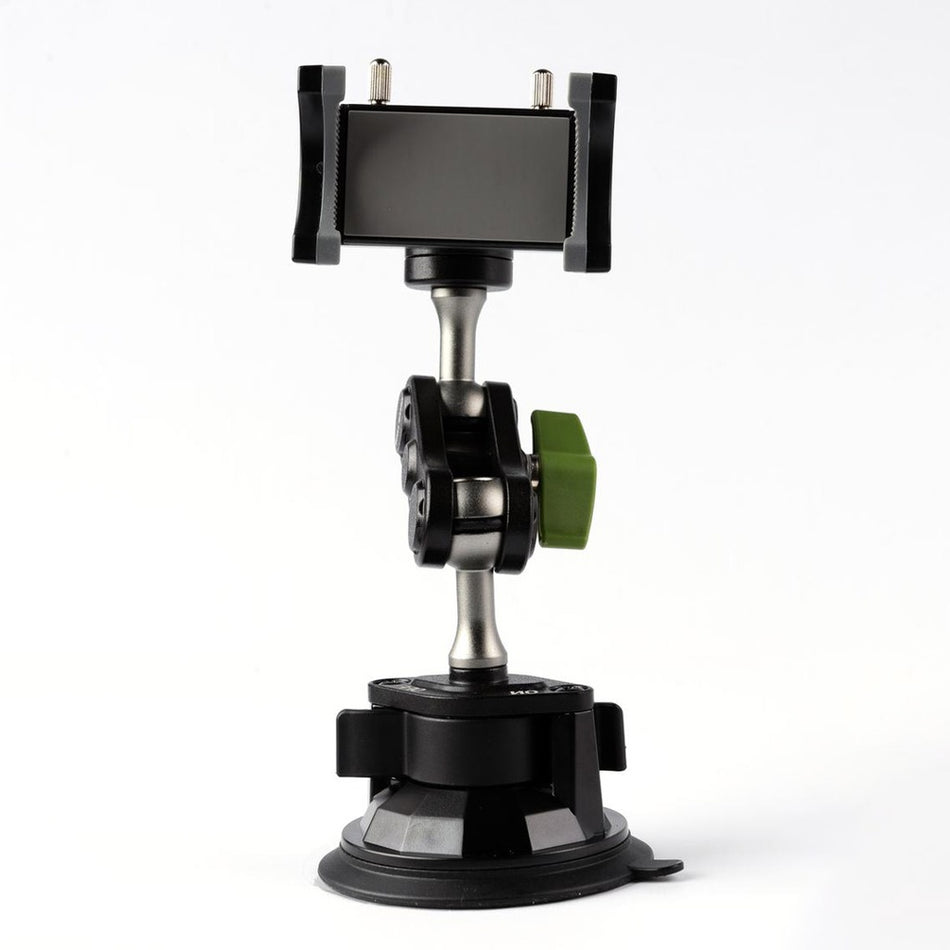 Green Lion Ultimate Phone Holder | Heavy-Duty Universal Car Dashboard & Windshield Smartphone Mount with Adjustable Long Arm and Ultra-Secure Suction Base - Black (GNULSCUPHDBK)