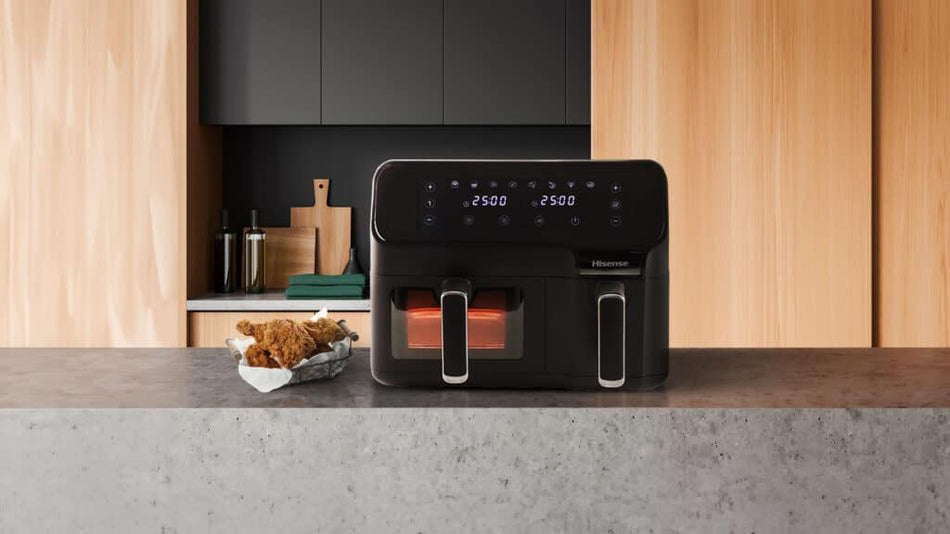 Hisense Duo-Zone Digital Air Fryer with Removable Dual Baskets - H11AFBK2S5