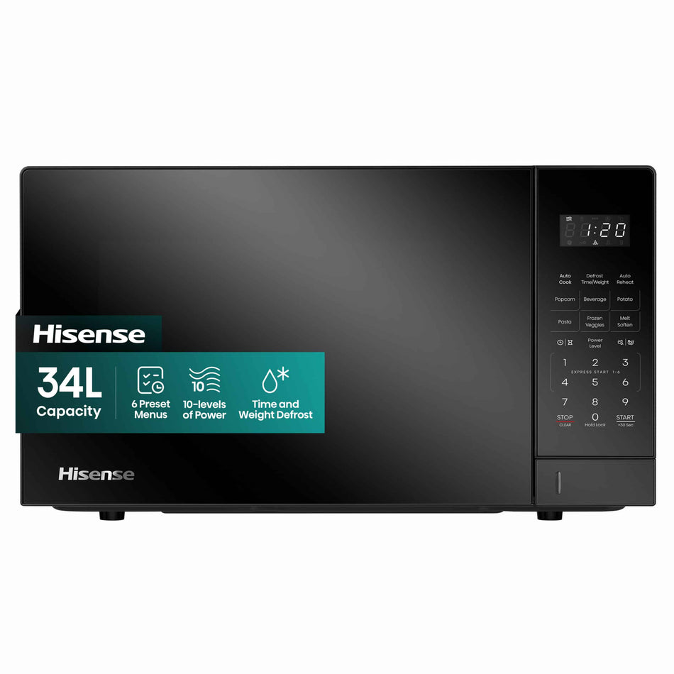 Hisense 34L Touch-Control Digital Microwave Oven | Black Edition (H34MOBS17)
