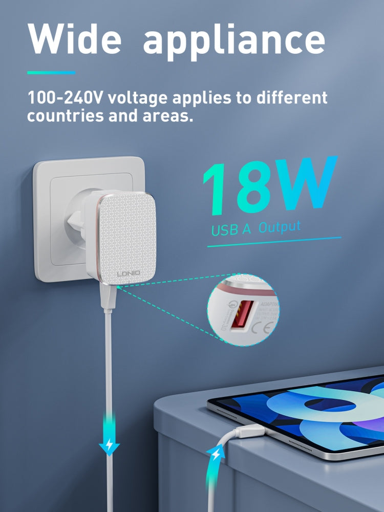 LDNIO A1204Q Single Port QC 3.0 18W Fast Travel Charger Wall Adapter ( – FAST CLICK