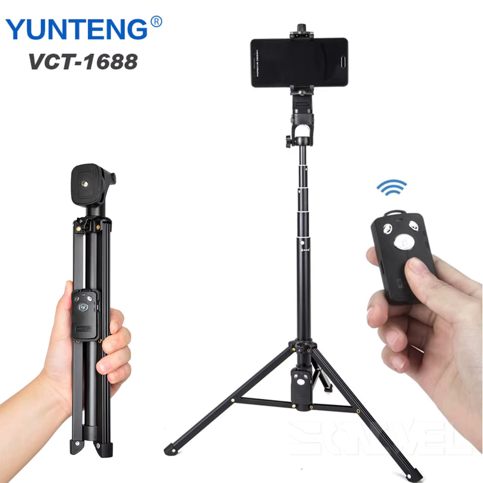 Yunteng VCT-1688 3-in-1 Bluetooth Mini Tripod & Selfie Stick Monopod for Phone