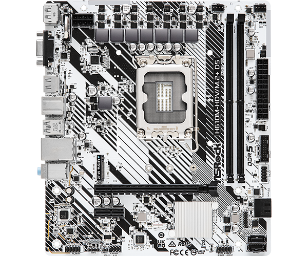 ASRock H610M-HDV/M.2+ D5 mATX Motherboard for Intel LGA1700 CPU