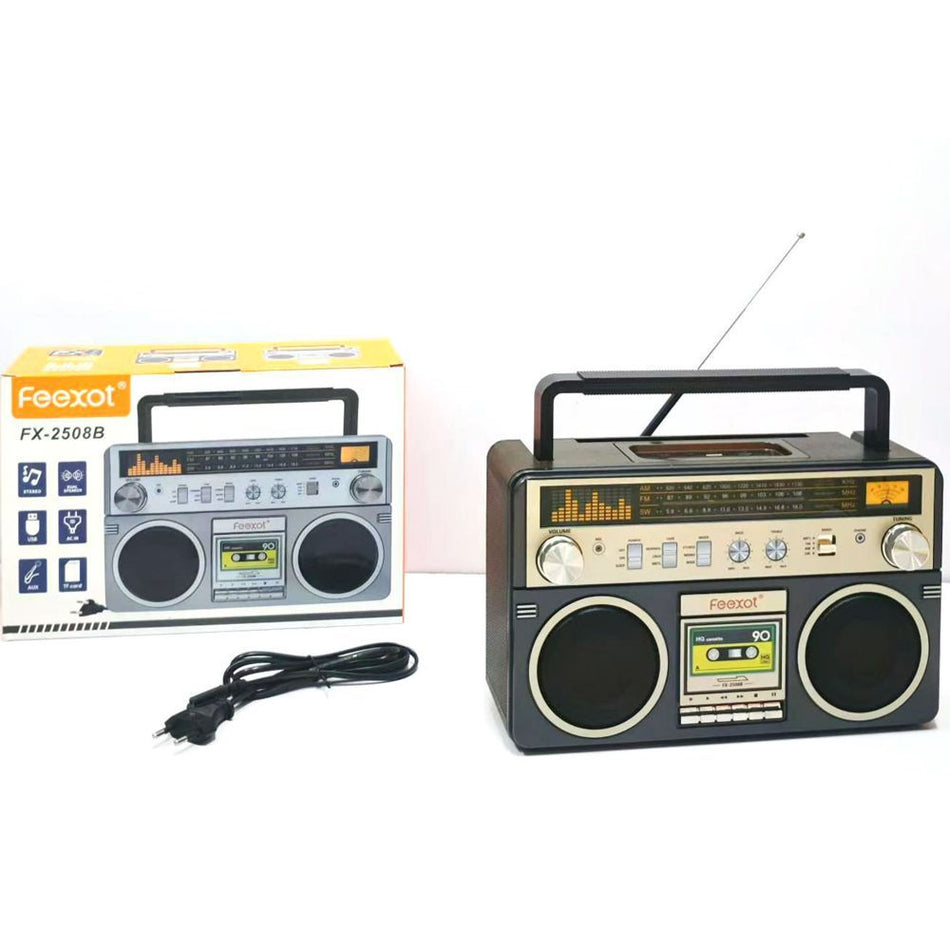 Feexot FX-2505B Portable Wireless Retro-Style Bluetooth Radio