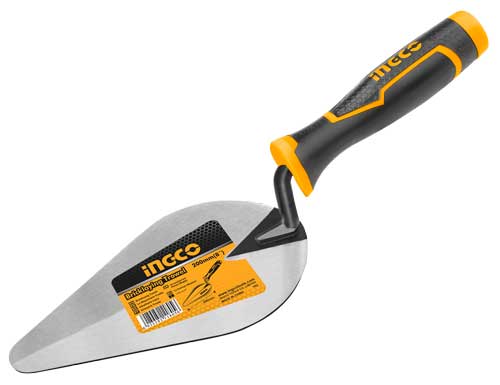 Ingco 6" Professional Bricklaying Trowel | 150mm Premium Carbon Steel London Pattern Masonry Blade with Metal Striking Cap Handle (HBT618)
