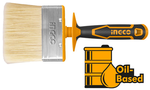 Ingco 5" Ceiling Paint Brush | 120mm x 30mm Block Brush with High-Quality 70mm Bristles for Oil-Based Paints (HCLB120308)