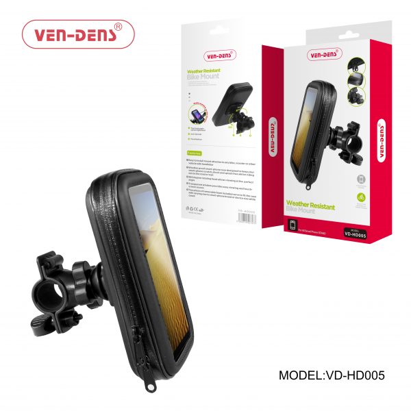 VEN-DENS VD-HD005 Weather Resistant Bike Phone Holder | Touchscreen Compatible | 360° Rotation