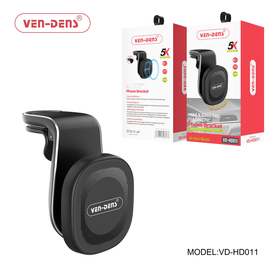 Ven-Dens VD-HD011 Magnetic Car Phone Holder Clip Type Secure Mobile Mount