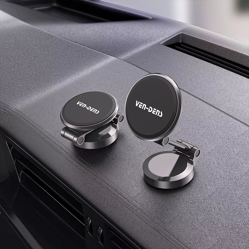 Ven-Dens VD-HD040 Magnetic 360-Degree Rotating Car Phone Holder | Compact Dashboard & Air Vent Magnetic Mount