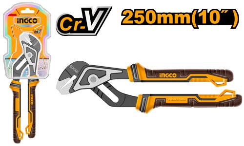 Ingco 10" Water Pump Pliers |  Chrome Vanadium Quick-Adjust Groove Joint Pliers (HPP28258)