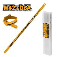 Ingco 12-Inch Bi-Metal Hacksaw Blade | Premium 24 TPI High-Speed Steel M42 and D6A Heavy-Duty Metal Cutting Saw Blade (HSBB12246)