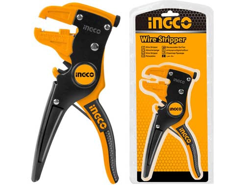 Ingco 175mm Professional Automatic Wire Stripper and Cutter – Heavy-Duty 65Mn Carbon Steel Core Electrical Stripping Plier with 0.5mm to 6mm Working Range (HWSP15608)