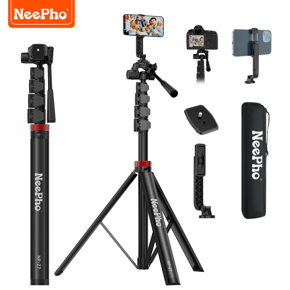 NeePho NP-Z7 Live Broadcast Extendable Tripod & Selfie Stick (188cm / 360° Rotation / Aluminum)