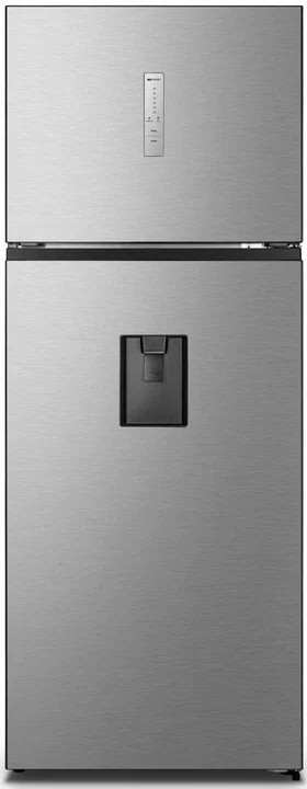 Hisense - RT600N4WCE - Top Mounted Fridge Freezer with Water Dispenser, No Frost, 467 liters, Stainless Steel - E Rated, Noise level: 38 decibels, H185.0 x W70.4 x D68.6 (cm) [Energy Class E]