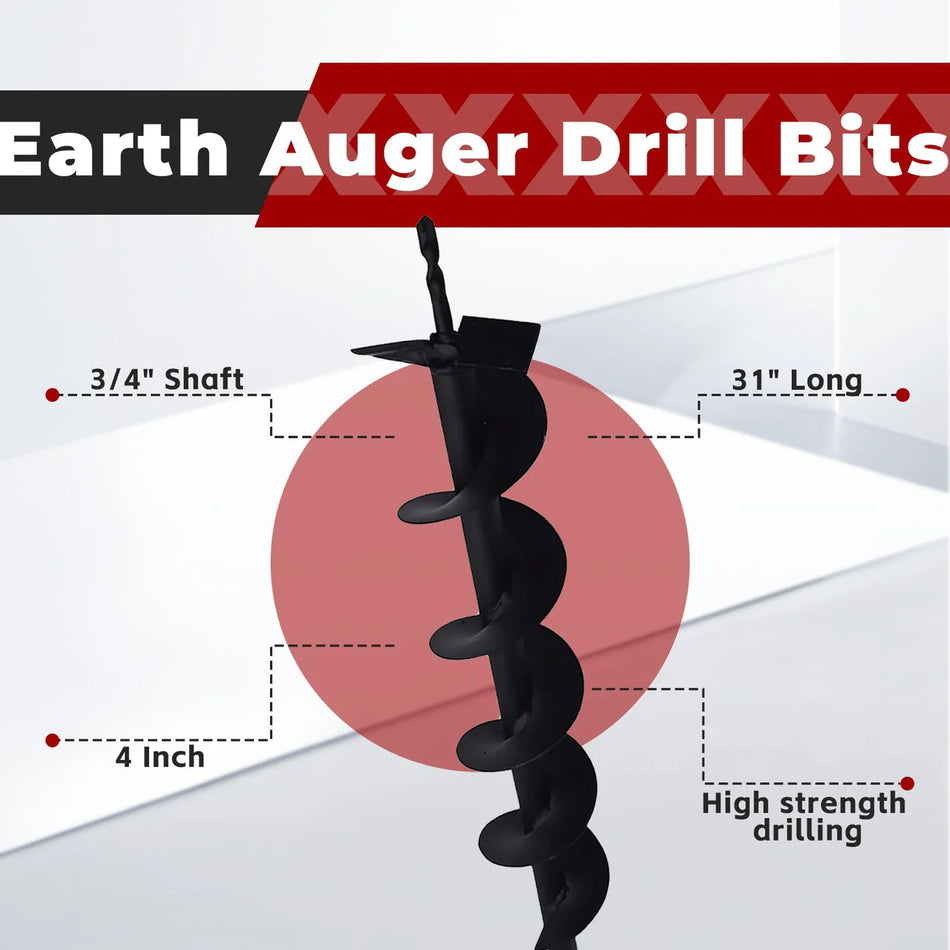 Ingco Heavy-Duty Earth Auger Drill Bit | 150mm High-Carbon Steel Post Hole Digger (DBW3526)
